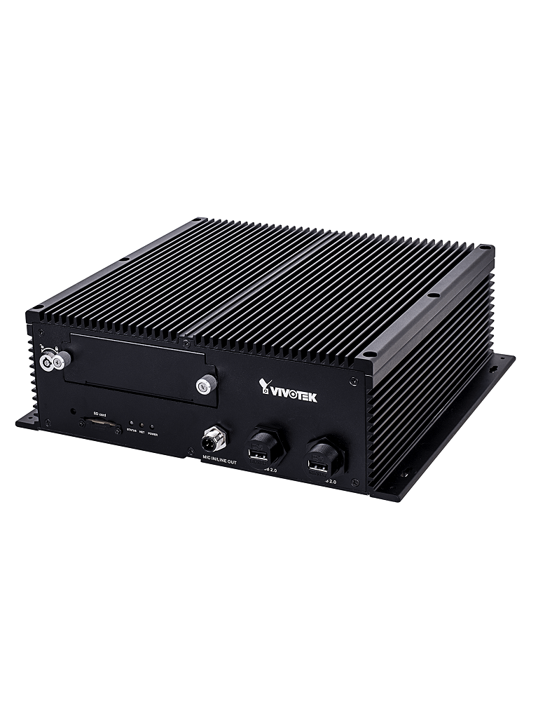 VIVOTEK NV9311PRJ45 - NVR Movil 8 canales / H264 & H265 / 1 Bahia 2.5 / 1 UPLINK RJ45 GB / 8 PoE AF / AT / WiFi / GPS / 4G / HDMI & VGA