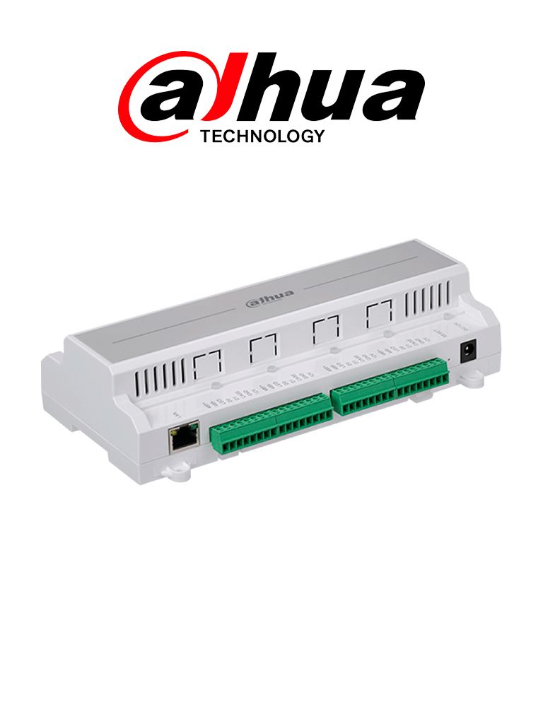 DAHUA ASC1204B - Panel de Control de Acceso para 4 Puertas y 4 Lectoras/ 100,000 Tarjetas/ 150,000 Registros/ TCP/IP/ Comunicación Wiegand o RS-485/ Funciones: Anti-pass back, Multi-Interlock/ 9&5 Entradas y Salidas/