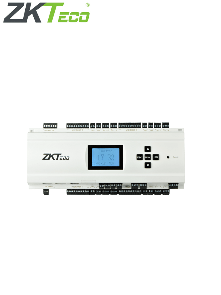 ZKTECO EC10 - Panel para Control de Elevadores / 10 Pisos / 3,000 Huellas / 30,000 Tarjetas / No incluye Fuente / Compatible solo con Software Biosecurity