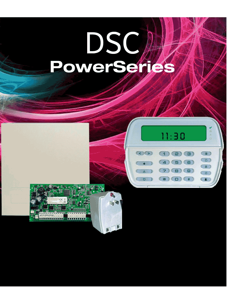 DSC POWER-ICON-SB- Paquete Power con panel PC1832PCBSPA 8 Zonas cableadas expandible a 32/ Teclado ICON PK5501 /Gabinete Metálico GTVCMX003/ Fuente de Poder PTC1640U/ Sin Bateria / #LosPrincipales