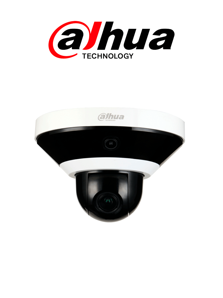 DAHUA PSDW5231SB-120 - Camara IP MultiSensor Panoramico+PTZ/ 2 Megapixeles/ 1 Lente de 120 grados/ Camara PTZ 4X de Zoom/ Ir 15 Mts/ H.265+/ PoE/ Ranura para MicroSD/ Uso Interior/