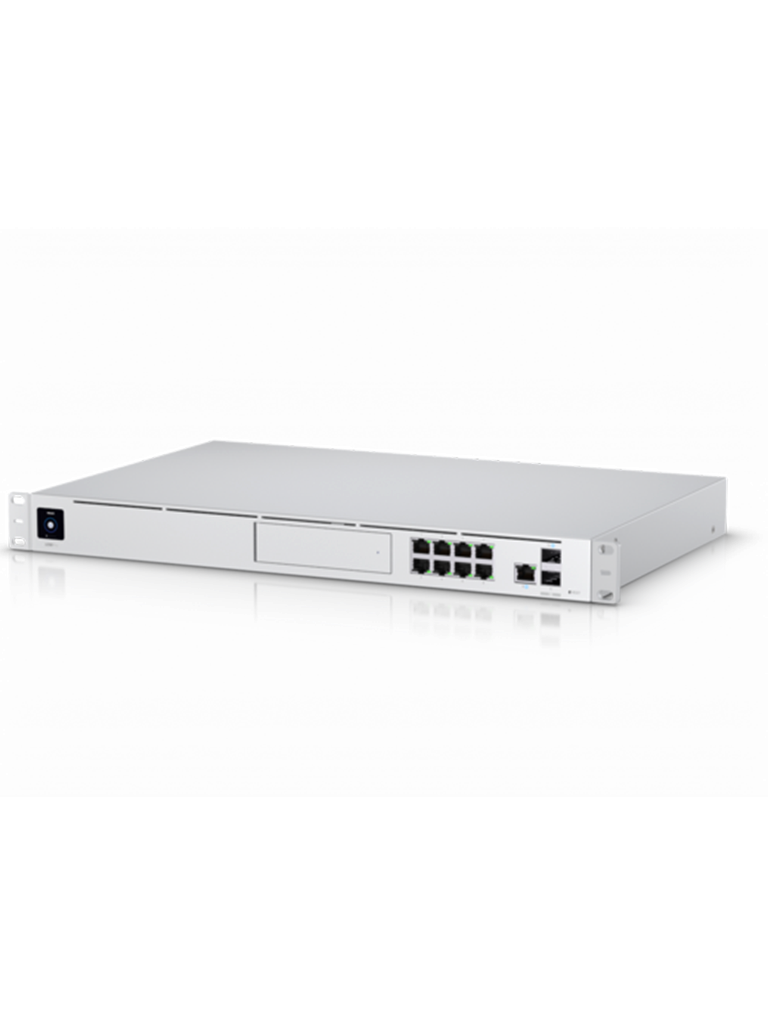 UBIQUITI UDM-PRO - UniFi Dream Machine Pro / 1 Puerto WAN 10G SFP+ / Switch de 8 puertos Gigabit RJ45/ Bahia para Disco Duro de 3.5 / 1UR