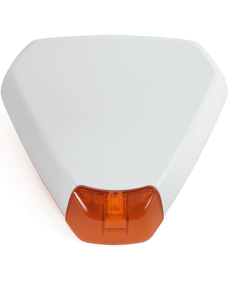 RISCO RWS50 - Sirena Triangular Exterior Inalambrica / Estroboscopica / 433 Mhz / Compatible con Wicomm-Lightsys-Prosys Plus