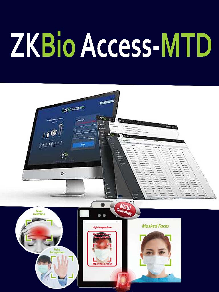 ZKTECO ZKBAACP15 -Licencia de Control de Acceso Bio Access para 15 puertas / 6 puntos de Asistencia / 16 Cámaras IP / 2,000 Usuarios / 200 Departamentos / Licencia Gratuita en la Compra de Equipo Facial Visible Light