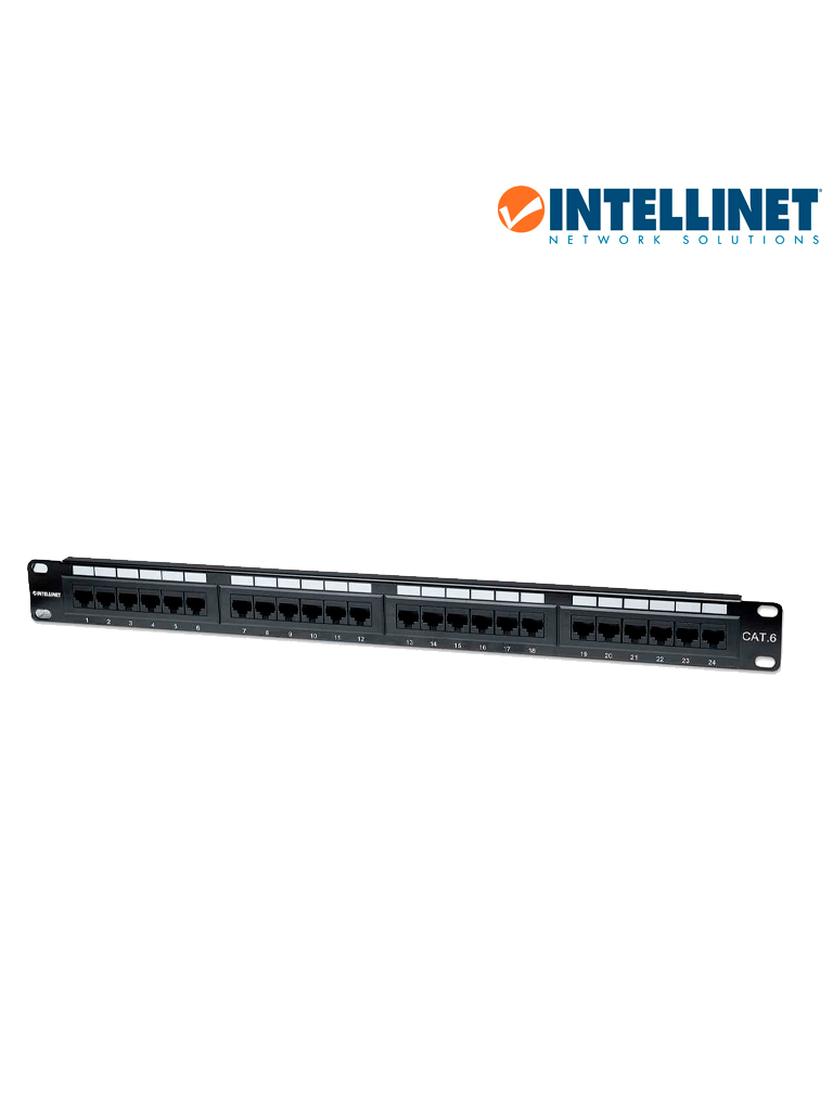 INTELLINET 520959 - PANEL PARCHEO CAT 6 / 24 PTOS /1 NIV. RACK