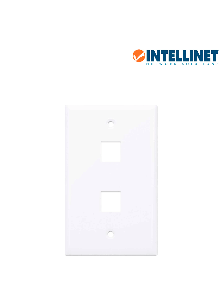 INTELLINET 163293 - TAPA (FACEPLATE) / 2 PERFORACION / BLANCO