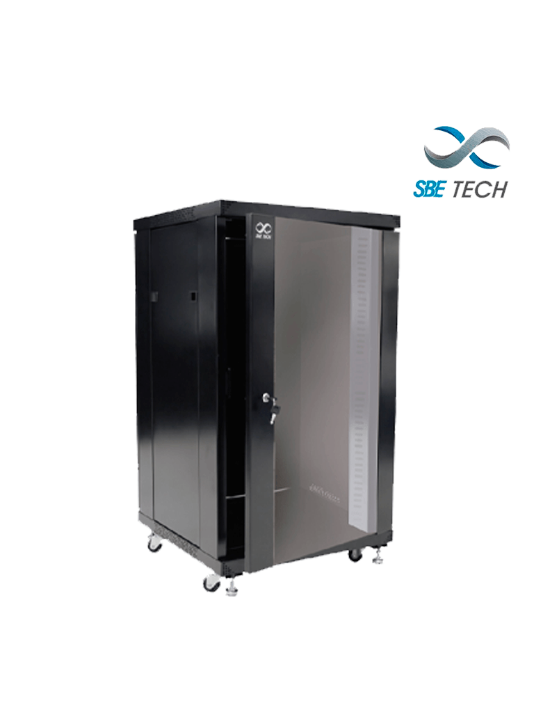 SBETECH GNL20URP600NL Gabinete de piso de 20UR de alto con puerta de cristal.