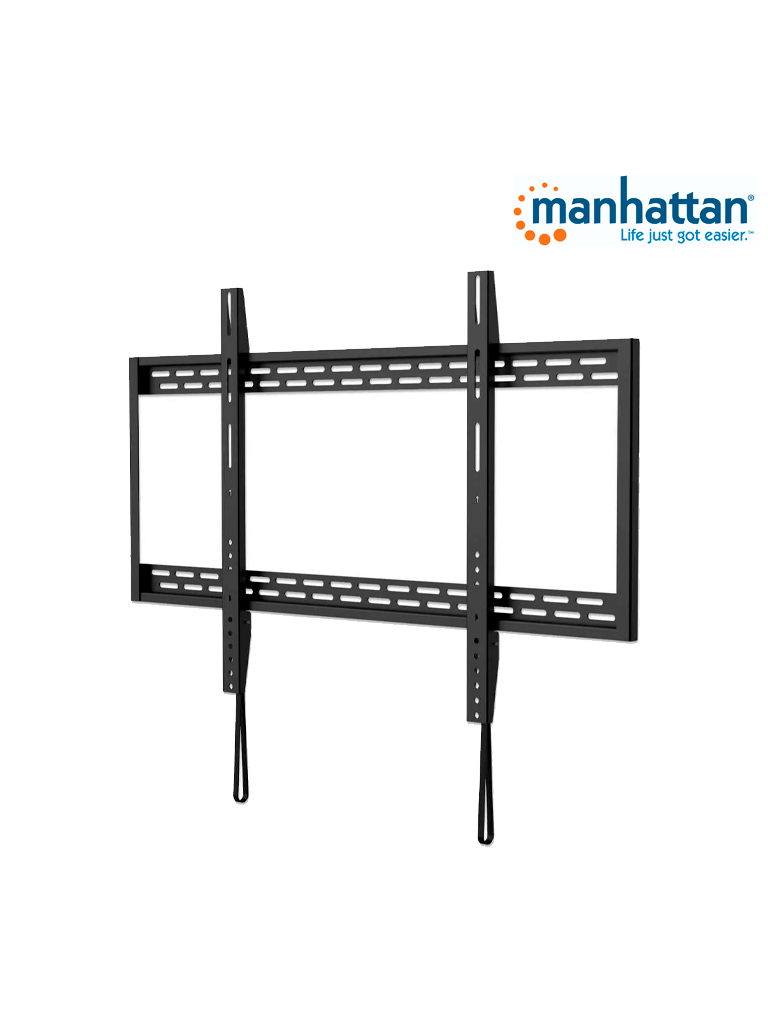 MANHATTAN 461993 - Soporte de Pared para Pantallas de 60 a 100 Pulgadas/ 100 Kg de Carga/ Fijo/ Acero de Alta Calidad/ VESA 200/ 300/ 400X200/ 400/ 600X400/ 800X400/ 800X600/ 900X600/ Certificaciones RoHS, UL/