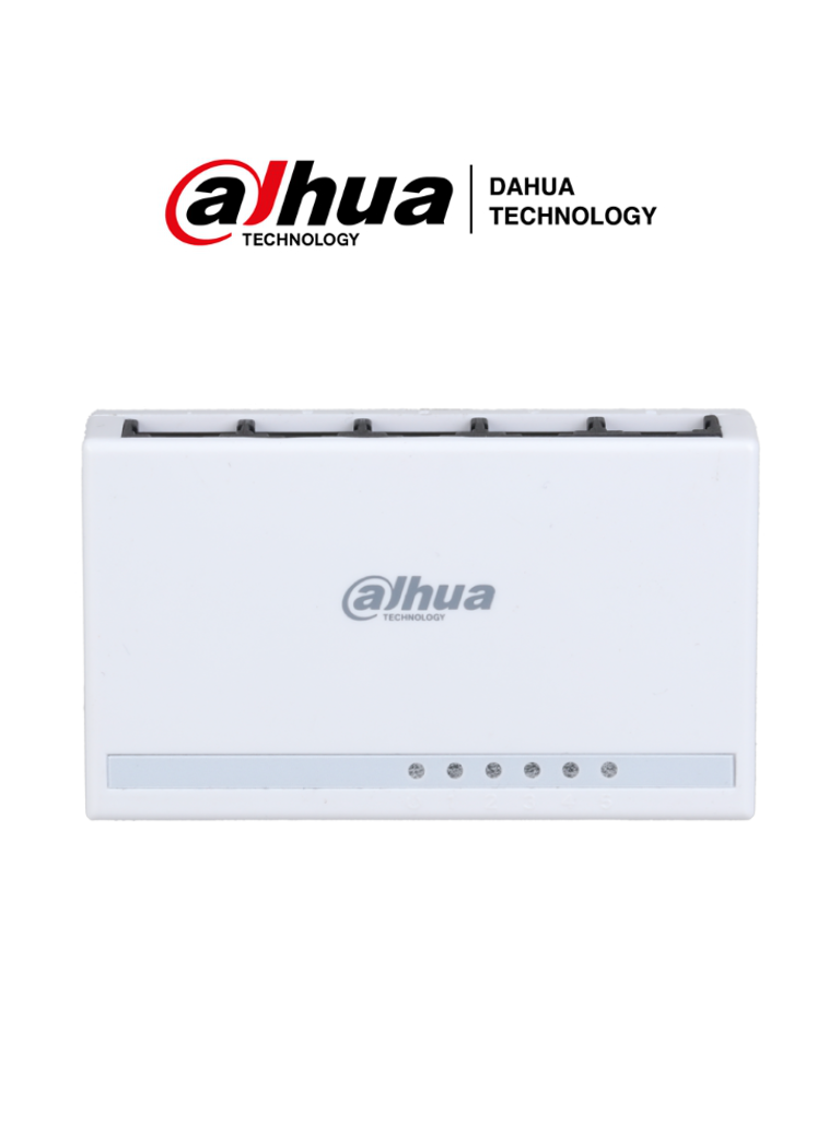 DAHUA DH-PFS3005-5ET-L - Switch para Escritorio 5 Puertos/ Fast Ethernet 10/100/ Diseño Compacto/ Capa 2/ Switching 1 Gbps/ Velocidad de Reenvio de Paquetes 0.744 Mbps/