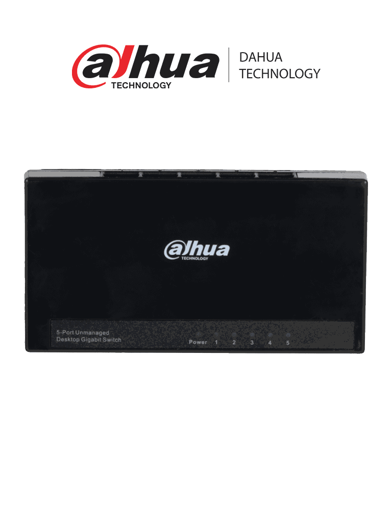 DAHUA DH-PFS3005-5GT-L - Switch para Escritorio 5 Puertos/ Gigabit Ethernet/ 10/100/1000/ Diseño Compacto/ Capa 2/ Switching 10 Gbps/ Velocidad de Reenvio de Paquetes 7.44 Mbps/