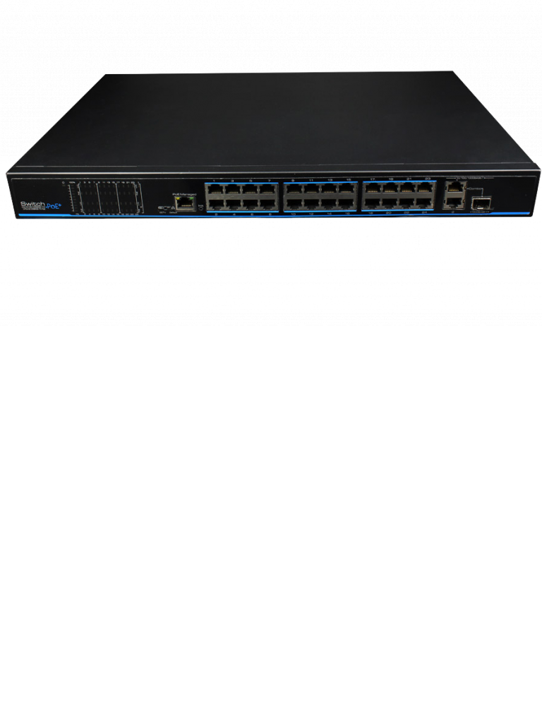 SAXXON UTP1SW24TP420- SWITCH POE 24 PUERTOS FE/ 1 UPLINK RJ45 GE/ 1 UPLINK COMBO GE/ MAX 30W POR PUERTO/ 370W TOTALES/ MODO CCTV #OfertasAAA