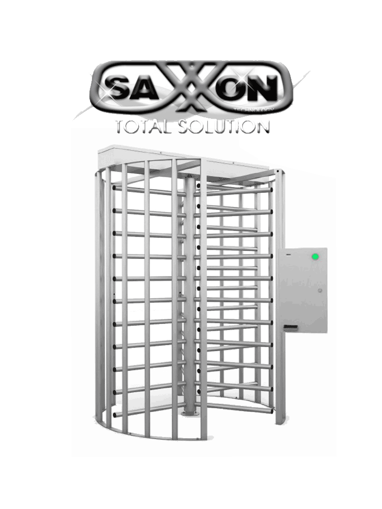 SAXXON C3PM Torniquete cuerpo completo con monedero retorna cambio / Acepta monedas de $10, $5, $2, $1, $0.50 / Bidireccional / IP66 / Acero inoxidable / Sobre Pedido