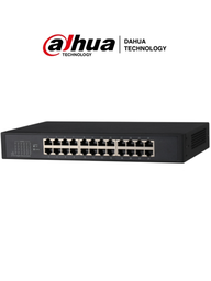 [DRD6100003] DAHUA PFS3024-24GT - Switch Gigabit de 24 Puertos No Administrable/ Capa 2/ 10/100/1000 Base-T/ Carcasa Metalica/ Switching 48G/ Tasa de Reenvio de Paquetes 35.7 Mbps/ Memoria Bufer de Paquetes 2Mb/ Con Proteccion de Descargas/