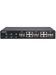 [QNS095002] QNAP QSW12088C- SWITCH NO ADMINISTRABLE/ 12 PUERTOS 10GBE EN TOTAL (4 SFP+ 10GBE/ 8 PUERTOS SFP/RJ45 10GBE COMBINADOS)/ CAPACIDAD DE CONMUTACION 240GBPS