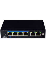 [UGC182003] UTEPO UTP3SW04TP60 - Switch PoE / No administrable / 4 Puertos PoE fast ethernet / 2 Puertos fast ethernet / 802.3af&AT / Modo CCTV / PoE 60 Watts