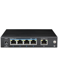 [UGC182004] UTEPO UTP3SW0401TP60 - Switch PoE / No administrable / 4 Puertos PoE fast ethernet / 1 Puerto fast ethernet / 802.3af&AT / Modo CCTV / PoE 60 Watts