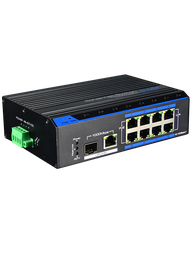 [UGC182006] UTEPO UTP7208EPOEA1 - Switch industrial PoE / 8 Puertos PoE fast ethernet / 1 Puerto combo Gigabit SFP RJ45 / 802.3af&AT / Modo CCTV / PoE 120 Watts/ Din Riel