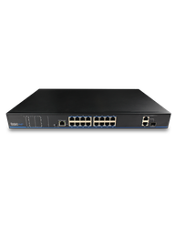 [UGC182014] UTEPO UTP1SW1602TSPOE - Switch PoE / 16 Puertos PoE fast ethernet / 1 Puertos combo Gigabit SFP RJ45 / 1 Puerto Gigabit RJ45 / 802.3af&AT / PoE 180 Watts /