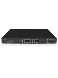 [UGC6100002] UTEPO UTP3GSW1604TSP200 - Switch Gigabit PoE / No administrable / 16 Puertos PoE Gigabit / 2 Puertos Gigabit RJ45 / 2 Puertos Gigabit SFP / PoE 180 Watts