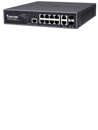 [VIV096007] VIVOTEK AWGEV107A130 - Switch Gigabit PoE 8 puertos GE AT / AF / Administrable / 2 Combo GE SFP / 130W Totales / Capa 2 / VIVOCAM / Hasta 30W por puerto