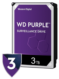 [TVM110069] WESTERN WD30PURZ - Disco Duro de 3TB Purple/ Especial para Videovigilancia/ Trabajo 24/7/ Interface: Sata 6 Gb/s/ Hasta 64 Cámaras/ Hasta 8 Bahías de Discos Duros/ 3 Años de Garantía/