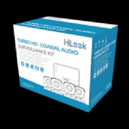 [HL1080PS(B)] (MICRÓFONO Integrado) Kit TurboHD 1080p Lite / DVR 4 canales / Audio por Coaxitron / 4 Cámaras Bala de Policarbonato con Micrófono Integrado