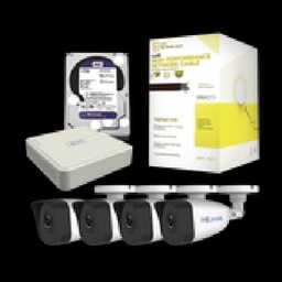 [KHL4B/1TB] Kit IP 1080p / NVR de 4 Canales / 4 Cámaras IP / Bobina de Cable de 100 mts / Disco Duro 1 TB