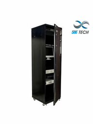 [SBT1580003] SBETECH SBE-GNL42URP600NL - Gabinete de Piso / 42 UR / Puerta de cristal / profundidad 600 mm