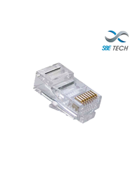 [SBT1610004] SBETECH 24018P8C - Plug RJ45 8 posiciones 50 micras de Oro CAT5e, PAQ 50 pza