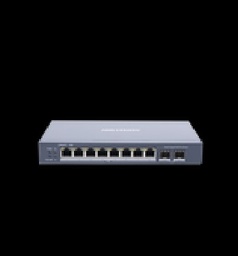 [DS-3E1510P-SI] Switch Administrable de 8 puertos PoE+ (hasta 250 m), 10/100/1000 Mbps, 2 puertos SFP, 110 Watts, configuración remota desde Hik-ProConnect