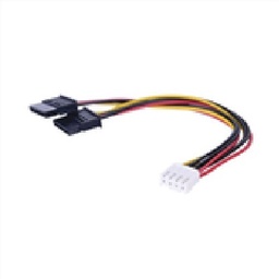 [101-502-130] Cable Doble de Corriente SATA / Compatible con DVR´s epcom y HIKVISION / 15 cm de Longitud