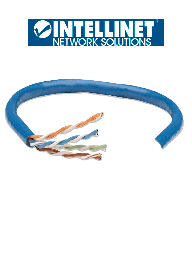 [ITL2640004] INTELLINET 705059 Bobina de Cable UTP Cat6, Sólida, 100% cobre Cable UTP, Filamento sólido, 23 AWG, 100% cobre, clasificación CM, 305 m, Azul