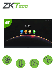 [ZKT0620028] ZKTECO IWB65B - Pantalla Digital Interactiva / 65 pulgadas / 4K UHD / Bisel Delgado / Cámara Integrada 13 megapíxeles / Matriz de 6 Micrófonos