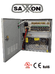 [TVN400027] SAXXON PSU1220D18 - Fuente de 12 vcd/ 20 Amperes/ Para 18 Camaras/ 1.1 Amper por Canal/ Protección contra Sobrecargas/ Certificación UL/