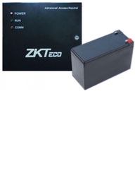 [ZKT065004] ZKTECO GABIPAK - Paquete de Gabinete Metálico con Fuente y Batería de Respaldo 12V 7Ah / Compatible con INBIO / C3XXX / EC10 / EX16