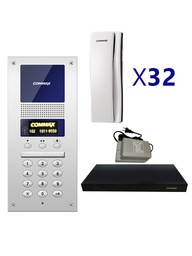 [cmx107023] COMMAX AUDIOGATEPAK32 - Paquete para 32 apartamentos para comunicación por Audio con visitante/ Audio bidireccional / Apertura de puerta/ #Audiogate