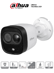 [DAH3950027] DAHUA ME1200D - Camara Bullet con Disuasion Activa 1080p/ 2 Megapixeles/ Lente 2.8 mm/ IR de 20 Mts/ PIR 10 Mts/ Microfono Integrado/ Sirena & Luz Blanca/ IP67/