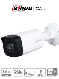 [DHT0290044] DAHUA HAC-HFW1500TH-I8 - Camara Bullet de 5 Megapixeles/ Lente de 3.6 mm/ 92 Grados de Apertura/ IR de 80 Mts/ IP67/ Soporta: CVI/CVBS/AHD/TVI/