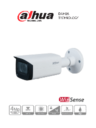 [DHT0030058] DAHUA IPC-HFW3441TN-ZS-27135 - Cámara IP Bullet de 4 MP/ WizSense/ Lente Motorizado de 2.7 a 13.5mm/ IR de 60 Metros/ H.265+/ WDR Real/ Protección Perimetral/ IP67/ PoE/ SMD Plus/