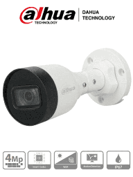 [DHT0030064] DAHUA IPC-HFW1431S1-A-S4 - Cámara IP Bullet de 4 Megapixeles/ H.265+/ Lente de 2.8 mm/ 104 Grados de Apertura/ IR de 30 Mts/ Micrófono Integrado/ PoE/ WDR Real/ IP67/