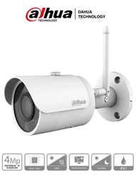 [DHT0150018] DAHUA IPC-HFW1435S-W-S2 - Camara IP bullet 4 megapixeles WiFi / Lente 2.8 mm / Angulo de vision 97 grados / Luz ir 30 metros / HLC / IP67 / ONVIF / Ranura para MicroSD