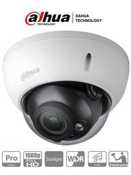 [DAH397015] DAHUA HDBW2241R-Z - Camara Domo Antivandalica de 2 Megapixeles/ 1080p/ Lente Motorizado 2.7 a 13.5 mm/ Starlight/ WDR Real 120 dB/ IR 30 Mts/ 1 Entrada de Audio/ IP67/ IK10/ #Starlight