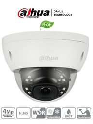 [DAI043062] DAHUA IPC-HDBW4431EN-ASE - Camara IP Domo Antivandalico de 4 Megapixeles/ Lente de 2.8mm/ H.265+/ WDR Real/ 1 E&S de Audio/ 1 E&S de Alarma/ ePoE/ IK10/ IP67/ IVS