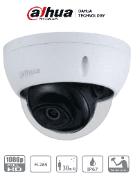 [DAI6440005] DAHUA IPC-HDBW1230E- Camara IP Domo Antivandalica de 2 Megapixeles/ Lente de 2.8 mm/ 104 Grados de Apertura/ Metalica/ IR de 30 Mts/ IP67/ IK10/ PoE/ DWDR/