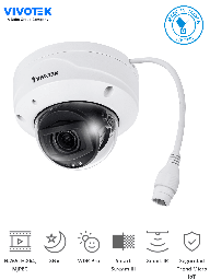 [VIV0430143] VIVOTEK FD9388-HTV - Cámara IP domo exterior 5 Megapixeles/ Lente Varifocal Remoto 2.8 A 12mm/H265/Smart IR 30mts/ WDR Pro/ Ciberseguridad Trend Micro/ Visión SNV/ Smart Stream III/ Micrófono Integrado/ Protección IP66, IK10/ NDAA/ONVIF