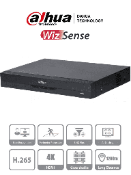 [DHT0370005] DAHUA XVR5116H-I2 - DVR de 16 Canales con IA de 5 Megapixeles Lite/ WizSense/ H.265+/ 2 Canales de Reconocimiento Facial/ SMD Plus/ 8 Canales IP Adicionales/ Hasta 24 Canales IP (16+8)/ SMD Plus/ Protección Perimetral/ 1 HDD de Hasta 10TB/ IoT & POS/