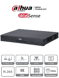 [DHT0360007] DAHUA XVR5208AN-4KL-I2 - DVR 8 Canales 4k/ 5 Megapixeles/ WizSense/ H.265+/ 2 Bahías para Discos Duros/ 8 Canales IP Adicionales (16 Totales)/ 2 Canales de Reconocimiento Facial/ SMD Plus/ Protección Perimetral/ IoT&POS/