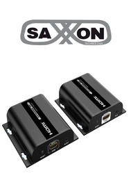 [SXN0570002] SAXXON LKV38340- Kit extensor HDMI sobre IP/ Resolucion 1080p/ Cat 5e/ 6/ hasta 120 metros/ Hasta 253 receptores/ Delay de 70ms/ HdBIT/ Transmisor de IR/ Plug and play