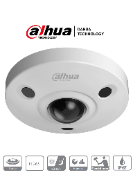 [DAI115005] DAHUA IPC-EBW81230 - Camara IP Domo Fisheye Antivandalica 4K/ 12 Megapixeles/ Vision 360 grados/ H265/ Audio/ IP67/ IK10/ HEAT MAP/ PoE/ IVS/ Ranura MicroSD #Proyectos