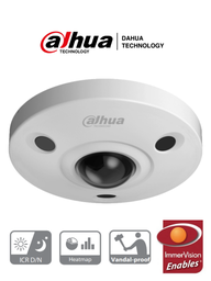 [DAI115007] DAHUA IPCEBW8630IVC - Camara IP Domo Fish Eye de 6 Megapixeles/ Lente Panamorph RPL: B4QQV de 360 Grados/ IR de 10 Mts/ Antivandalica (IK10)/ H.265/ Microfono Integrado/ E&S de Audio/ 2&2 E&S de Alarma/ PoE/ IP67/ Ranura MicroSD/ 3DNR/AWB/AGC/BLC/